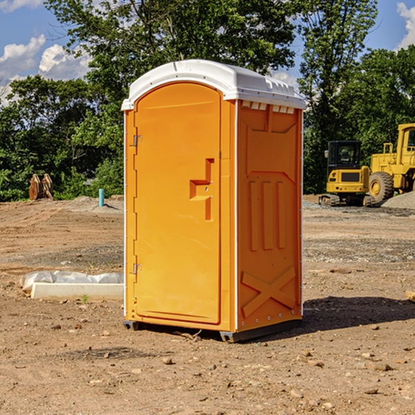 how often are the portable restrooms cleaned and serviced during a rental period in Center Line